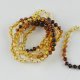 Baltic amber teething bracelet rainbow beads